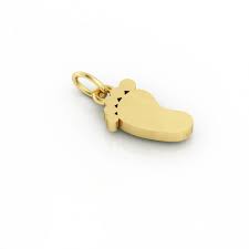 Baby Foot Pendant Made Of 925 Sterling Silver 18k Gold Finish Charming Pendants