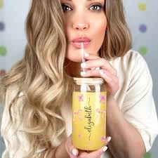 Personalized Glass Tumbler Pink Bows Glass Cup 16oz Coquette Glass Cup Pink  Coquette Bows Glass Mug With Lid and Straw Custom Glass Gift