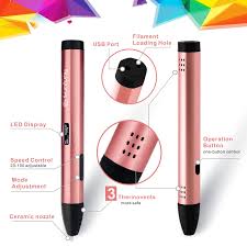 3D Pen, 3D Printer Pen for Kids with OLED Screen＆5 Speeds, Metal 3D  Printing Drawing Pen Compatible PLA/ABS/PCL 1.75mm Filament Refills, 3D Art  Craft ...
