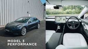 The door handles as well as the trim surrounding the window are black now. Tesla Model 3 Performance Grey White Leather Uk Rhd Youtube