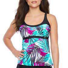 Zeroxposur Leaf Swimsuit Tankini Tankini Swimsuit Top Tankini Swimsuits Leaves Swimsuit