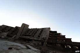 The abandoned shell of a hotel constructed for the 1984 winter olympics and where competitors stayed. Sarajevo S Abandoned Olympic Sites