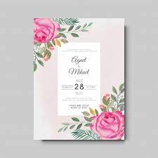 Beautiful And Elegant Floral Wedding Invitation Card Floral Wedding Invitation Card Flower Wedding Invitation Elegant Wedding Invitation Card