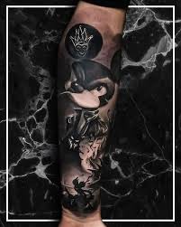 I guess most of us grew up watching disney cartoons and movies. Gastattoo Tattoo Mickey Mouse Horror Disney Figur Film Serie Dark Black Human Inkstinct Tattoos