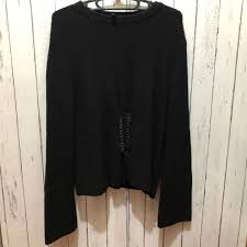 H&m dark dusty pink ruffle frill ruched corset boned skater tea flippy dress s. H M Black Corset Sweater Women S Fashion Clothes Tops On Carousell