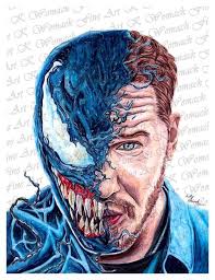 Venom - Venom Art - Venom Drawing - Venom Painting - Tom Hardy - Marvel Art  - Superhero Art - Marvel - Eddie Brock - Spiderman Art - Carnage - Etsy