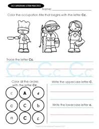 A Z Letter Trace Occupations Worksheets By Souly Natural Creations Tracing Letters Sight Words Kindergarten Lettering