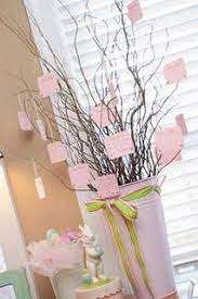 Baby Shower Wishing Tree Guests Write Their Wish For The Baby And Hang On The Tree Cute Idea Baby Shower Wishes Baby Shower Baby Shower Decorations