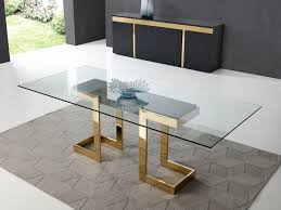 The table is in very good vintage conditions. Sumo Glass Top Gold Accents Modern Contemporary Dining Table By Whiteline Choice Custom Home Decor