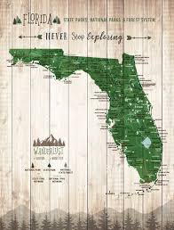 Florida State Gift State Parks Map Florida Wall Art State Etsy State Parks Florida State Parks State Forest