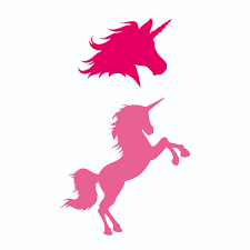 Beautifyl galloping unicorn against background with stars. Unicorn Silhouette Cuttable Design