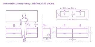 Modern Wall Mounted Double Bathroom Vanities Are Elegant Solutions For Master Or Shared Bathro Bathroom Dimensions Master Bathroom Layout Architecture Bathroom