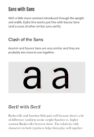 The contrast in character stroke weight is not dramatic, and hairlines tend to be on the heavy side. Stop Feeling Dumb About Pairing Fonts