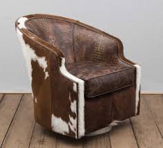 Broken Arrow Swivel Chair Leather Swivel Chair Cowhide Chair Office Chair Diy