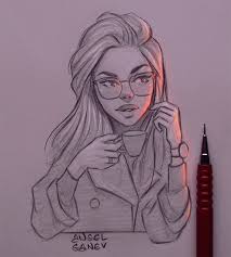 Incredible Illustrations That Glow From Within By Angel Ganev Ego Alterego Cool Art Drawings Girl Drawing Sketches Art Drawings Sketches