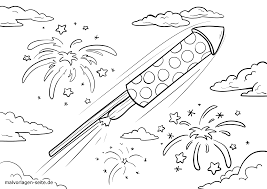 Malvorlage Silvester Rakete Feiertage Kostenlose Ausmalbilder