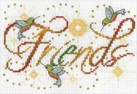 Information about cross stitch design floss: Design Works Friends Cross Stitch Kit This Kit Features Hummingbirds And The Word Friends T Cross Stitch Kits Cross Stitch Embroidery Cross Stitch Patterns