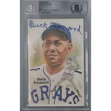 Buck Leonard Beckett Bas Certified Signed Perez-steele Hof Postcard #132  Auto