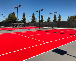 Image of tennis court with hard flooring