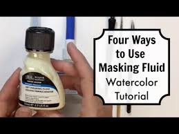 How To Apply Masking Fluid On Watercolors Youtube How To Apply Fluid Winsor And Newton Watercolor