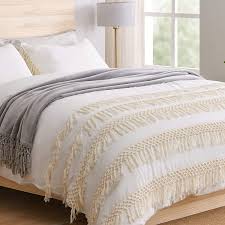 5 out of 5 stars. Amazon Com Kb Me Minimalist Boho Chic Solid Ivory Cream Macrame Fringe Knotted Tassel Cotton Duvet Comforter Cover And Sham 2 Pc Off White Twin Twin Xl Size Bedding Set Luxury College Home