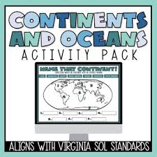 Continents And Oceans Distance Learning Continents And Oceans Teaching Map Skills Teaching Maps