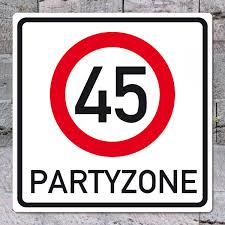 Pvc Banner Zum 45 Geburtstag