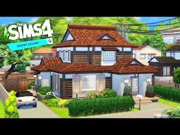 Mt Komorebi Family Home The Sims 4 Snowy Escape Speed Build Youtube In 2020 Home And Family House Styles Building A House