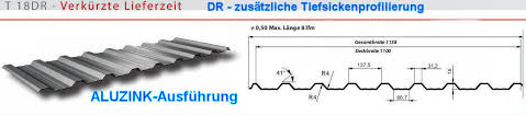 Mit dem 2000 x 1138 x 0,5 mm starken trapezblech t18 (ral7016, anthrazit grau) decken sie unkompliziert ihr gartenhaus oder ihren carport. Trapezblech Alu Zink X Tra Stark 0 75 Profil Dr 18mm Hpm Shop