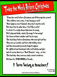 Twas The Night Teacher Poems Christmas Poems Funny Christmas Poems