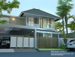 Fasad rumah minimalis dua lantai mengandalkan bentuk kotak, hampir semua bagian gedung diberi warna putih. Rumah Mewah 2 Lantai 250 M2 Style Klasik Modern Rumah Minimalis Desain Fasad Rumah Modern