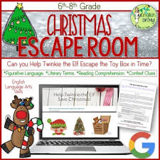 Christmas Escape Room Christmas Activity Christmas Activities Escape Room Christmas Lesson