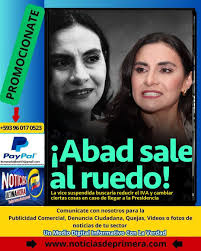 ATENCIÓN || La #vicepresidenta #VerónicaAbad enfrenta una suspensión de 150  días sin sueldo, dictaminada por el Ministerio de Trabajo. En una  entrevista con Contacto Directo de Ecuavisa, tachó la medida de  “inconstitucional”