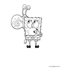 Pypus is now on the social networks, follow him and get latest free coloring pages and much more. Garry On Spongebob Coloring Pages Spongebob Coloring Pages Coloring Pages For Kids And Adults