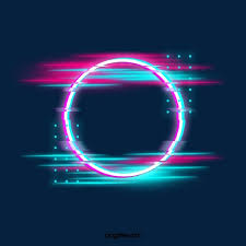 Blue Red Fault Neon Round Border Photo Holographic Circular Png Transparent Clipart Image And Psd File For Free Download Neon Backgrounds Iphone Background Images Neon