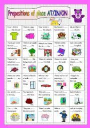 They are extraordinarily common in everyday speech. Prepositions Of Place At In On Esl Worksheet By Traute