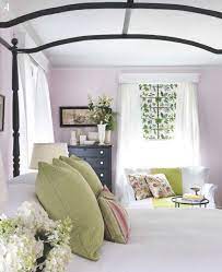 Beautiful Cottage Bedroom Pale Lilac Walls White Bedding Sage Accents 3 House Beautiful Home Decor Bedroom Decor Interior Design