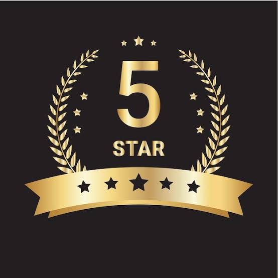 5 star review vector badges 5 star rating logo vector icons badges | Premium Vector