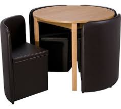 Buy Hygena Wooden Space Saver Table And 4 Chairs Chocolate At Argos Co Uk Visit Argos Co Uk To Shop Online For Space Saver Table Dining Room Furniture Table