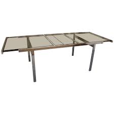 The astor extendable dining table is the perfect solution for everyday and entertaining table use. Mid Century Modern Milo Baughman D I A Extendable Chrome Glass Dining Table At 1stdibs