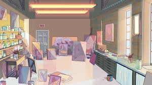 Night bedroom background cartoon hand drawn design. Steven Crewniverse Behind The Scenes Universe Part 1 Of A Selection Of Backgrounds From The Steven Universe Background Cartoon Background Anime Background
