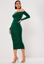 Green Dresses Emerald Green Teal Dresses Missguided