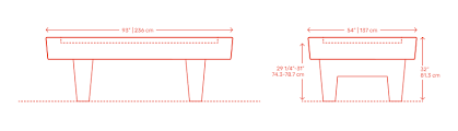 7 Foot Billiards Pool Table Dimensions Drawings