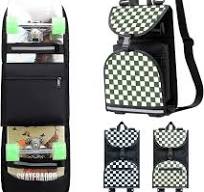 Mochila plegable para monopatín con correas ajustables para el hombro para  doble patada Longboard monopatín eléctrico, unisex