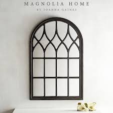 Magnolia Home Wood Framed Cathedral Window Mirror Black Window Mirror Cathedral Windows Cathedral Mirror