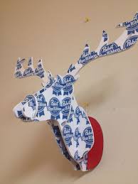 Pbr Pabst Blue Ribbon Beer Faux Taxidermy Deer Head Sculpture On Etsy 20 00 Pabst Blue Ribbon Beer Pabst Blue Ribbon Pbr Beer