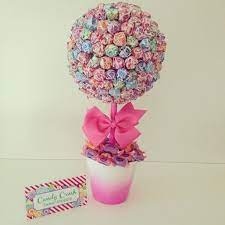 candy topiary キャンディブーケ キャンディーブーケ 作り方 誕生日 飾り付け 100均