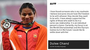 We did not find results for: Espn India On Twitter Sprinter Dutee Chand Becomes The First Sportsperson In India To Reveal Being In A Same Sex Relationship