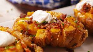 Bloomin Baked Potato Recipe Baked Potato Recipes Recipes Food