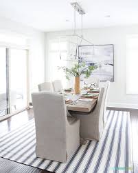 A Simple Navy Blue And White Easter Tablescape Clean Dining Room Dining Room Rug Dining Room Blue